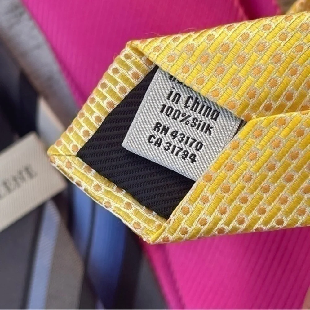 Geoffrey Beene Tie bundle hot pink yellow blue lot